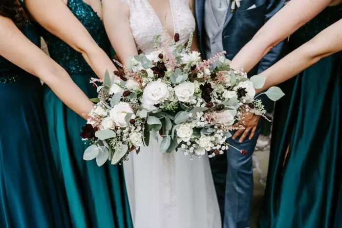 Gruppenfoto auf Hochzeit im Haus Rhade