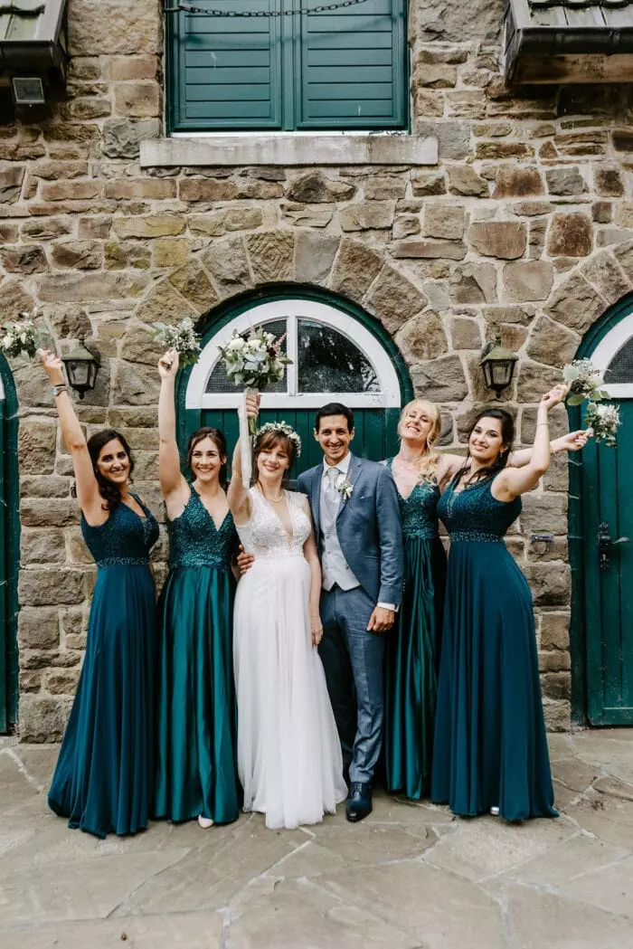 Gruppenfoto auf Hochzeit im Haus Rhade