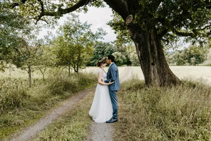 Romantisches Shooting auf der Hochzeit am Haus Rhade